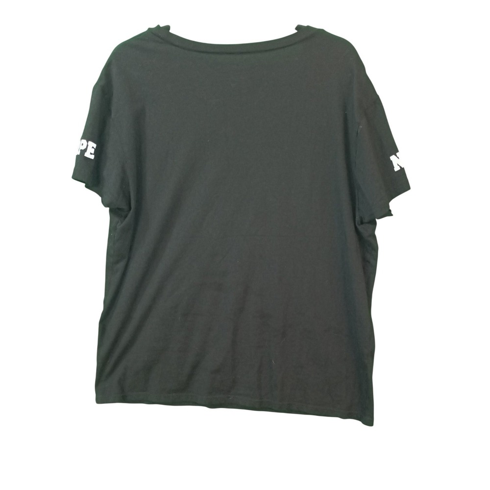 Mood On Fire Graphic Tee Nope Not Today Slogan Short Sleeve Top shirt Plus 2X XL - Picture 4 of 4